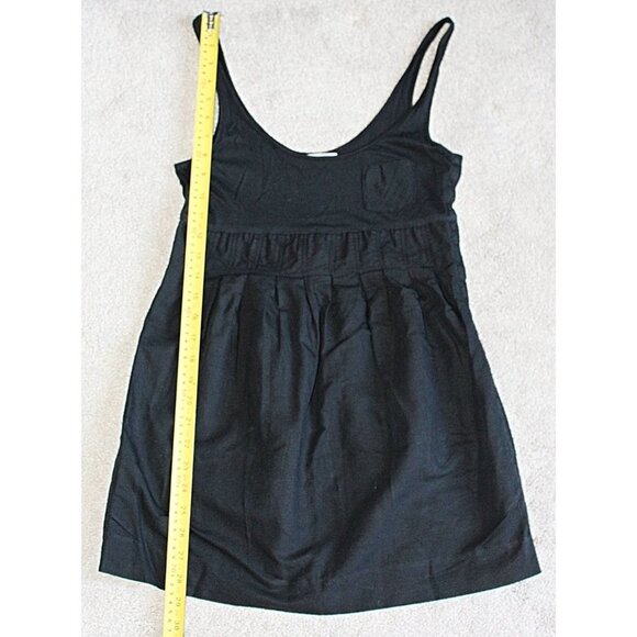 James Perse Mixed Media Tank with Side Snaps, Pleat Front - Black - sz 1 Small - Picture 9 of 9